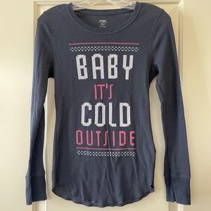 Waffle-Knit Thermal Long Sleeve Tee from Old Navy – Size Petite Small